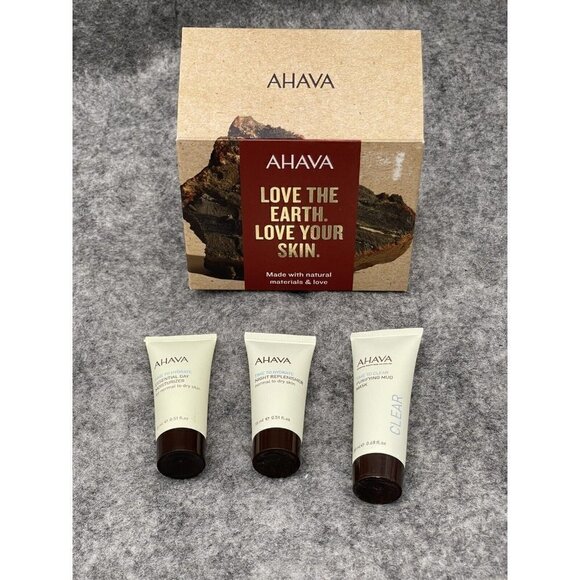 AHAVA 2 Naturally Replenished Trio Sets Mud Mask Moisturizer & Replenish - Picture 2 of 4